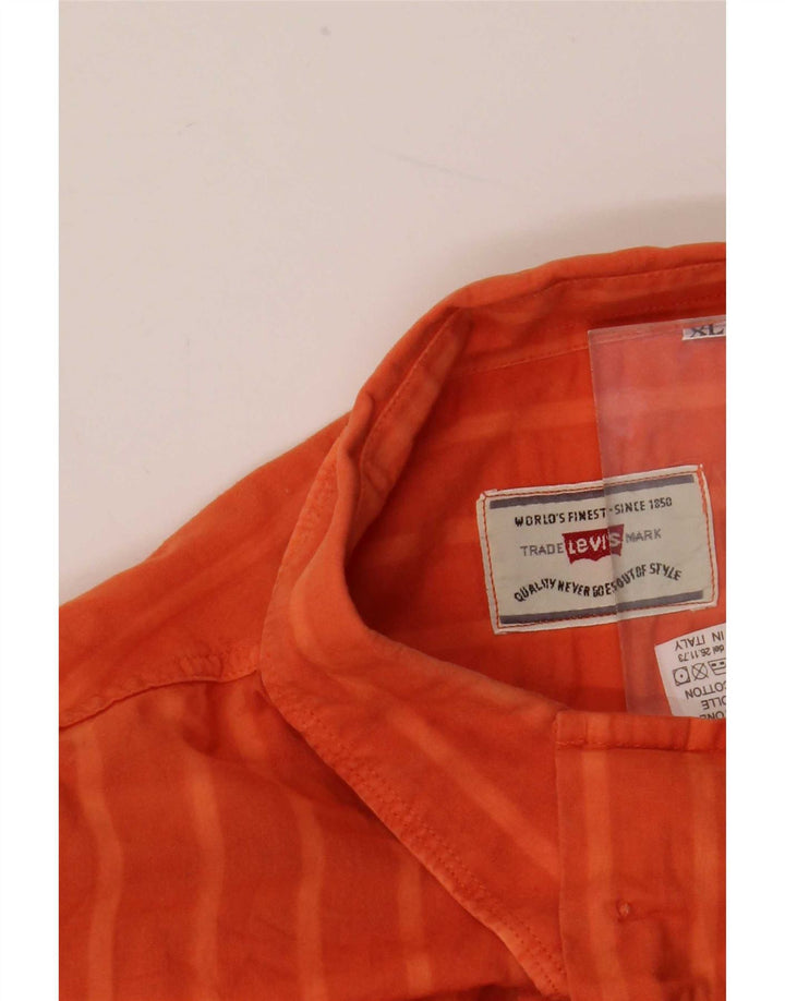 Koszula męska Levi's XL, bawełniana w pomarańczową kratkę