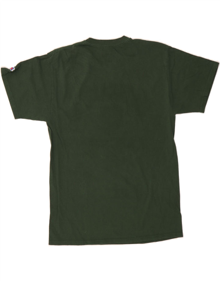 CHAMPION Mens Lions Graphic T-Shirt Top Medium Green Cotton Vintage Champion and Second-Hand Champion from Messina Hembry 