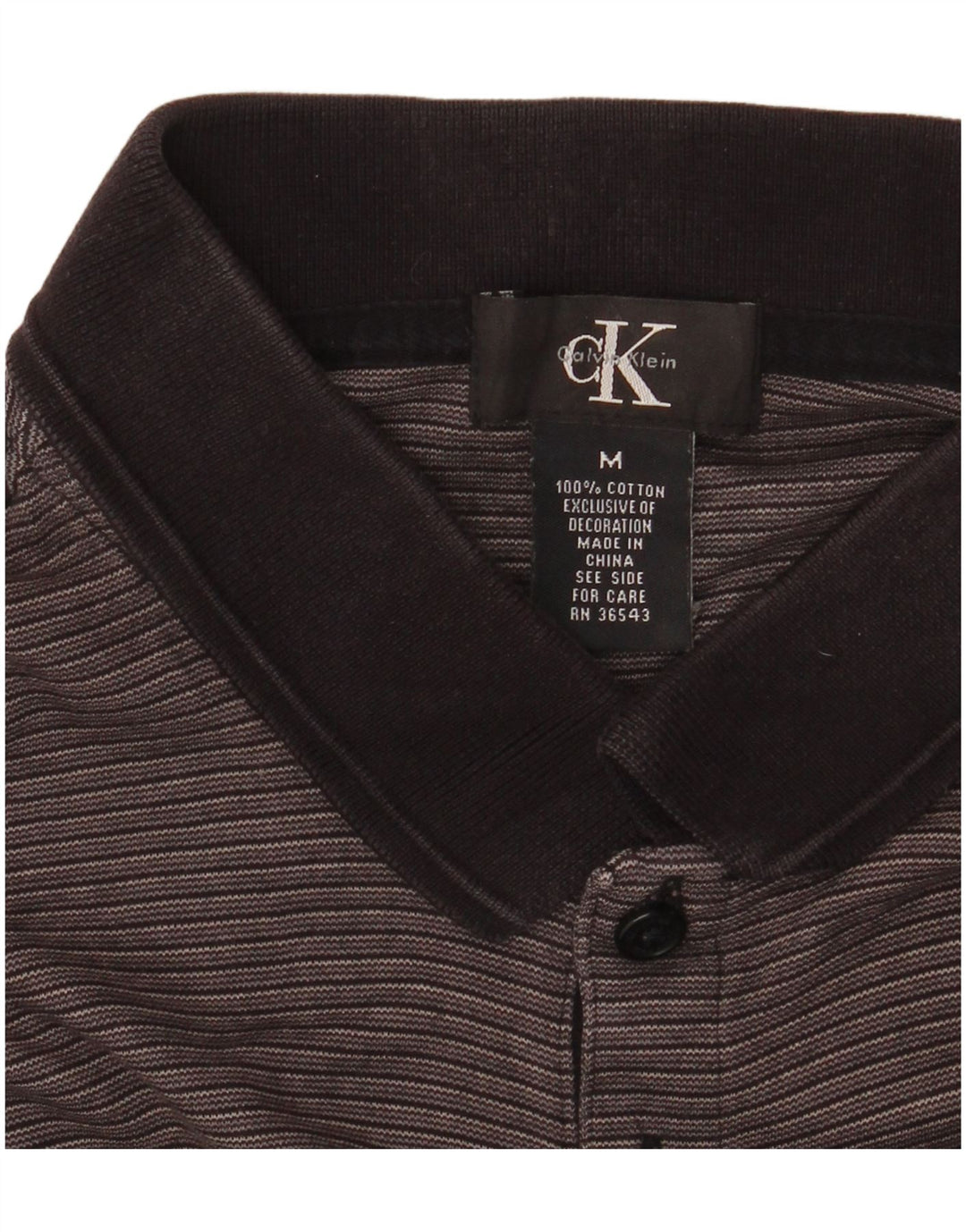 Męska koszulka polo CALVIN KLEIN Średnioszara, bawełniana w prążki