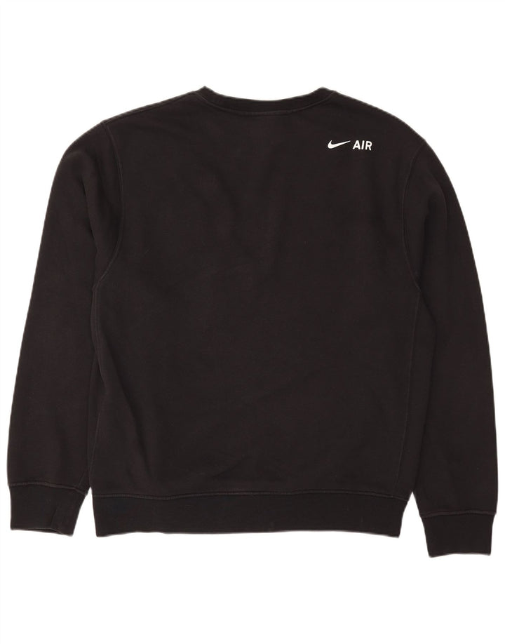 Męski sweter z grafiką Nike, średni czarny, bawełniany