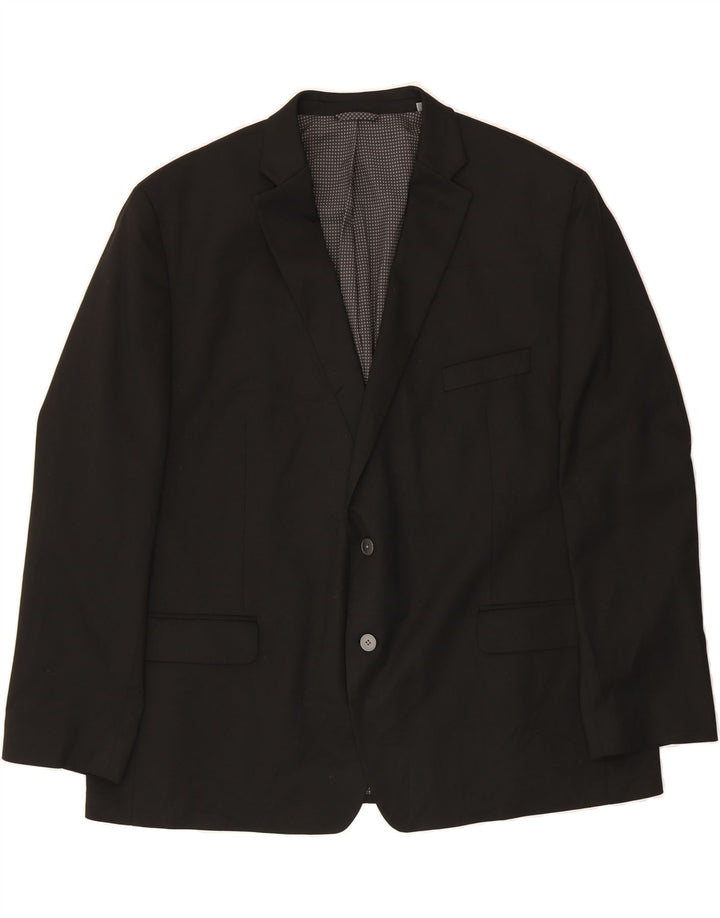 MICHAEL KORS Mens 2 Button Blazer Jacket IT 52 XL Black Polyester Vintage Michael Kors and Second-Hand Michael Kors from Messina Hembry 