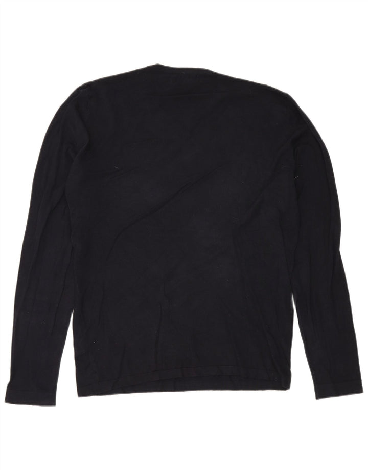 Męski sweter ZARA z okrągłym dekoltem XL, granatowa wiskoza