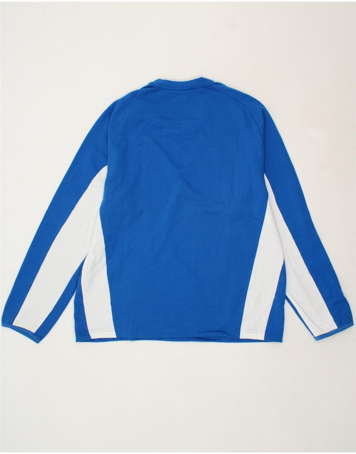 PUMA Mens Top Long Sleeve Large Blue Colourblock Cotton Vintage Puma and Second-Hand Puma from Messina Hembry 