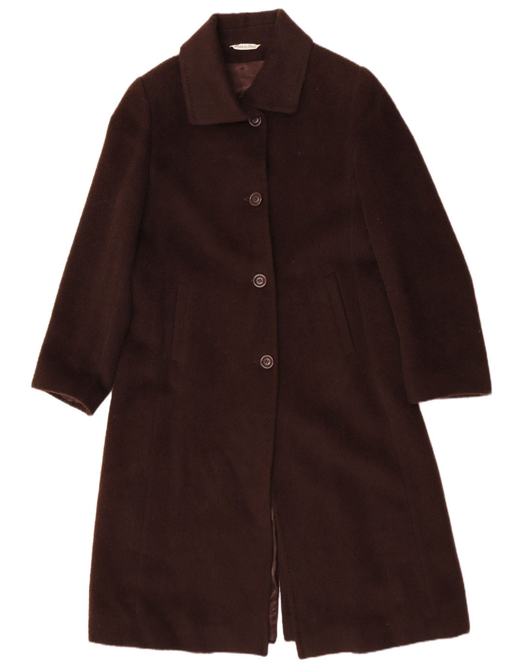 Płaszcz damski w stylu vintage IT 48 XL Brązowa wełna