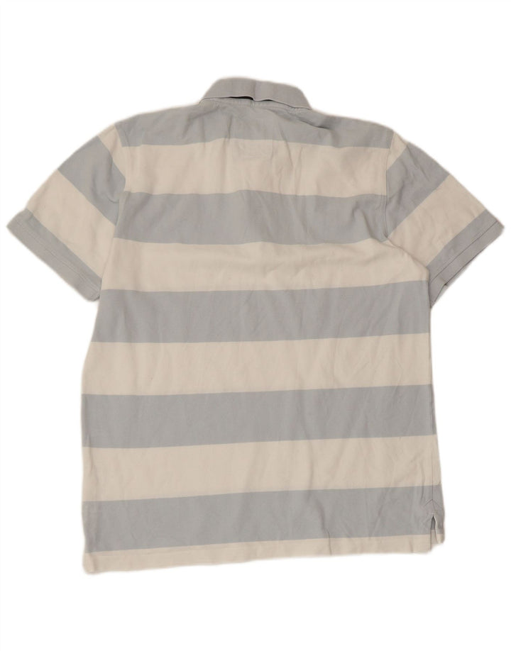 CREW CLOTHING Męska koszulka polo z bawełny w duże niebieskie paski