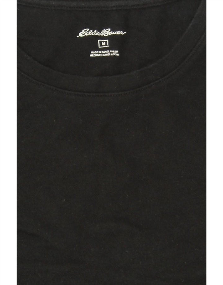 EDDIE BAUER Womens T-Shirt Top UK 12 Medium Black Cotton Vintage Eddie Bauer and Second-Hand Eddie Bauer from Messina Hembry 
