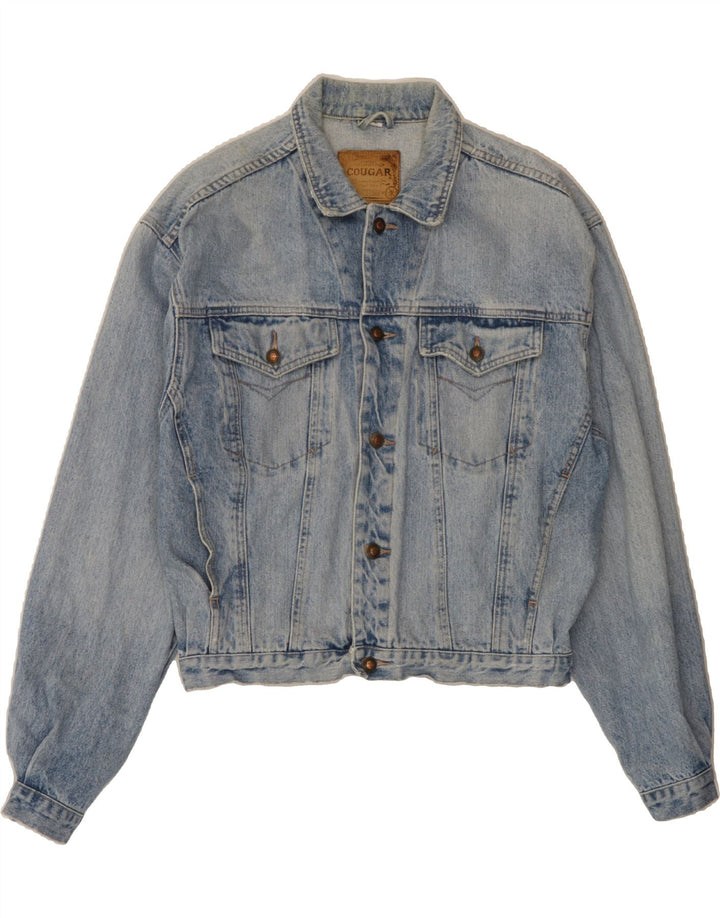 VINTAGE Womens Denim Jacket UK 16 Large Blue Cotton Vintage Vintage and Second-Hand Vintage from Messina Hembry 