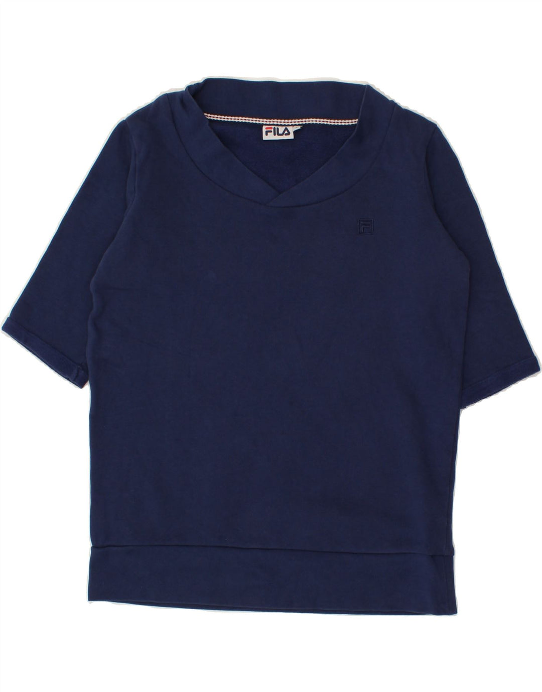 FILA Womens T-Shirt Top UK 14 Medium Navy Blue Cotton Vintage Fila and Second-Hand Fila from Messina Hembry 