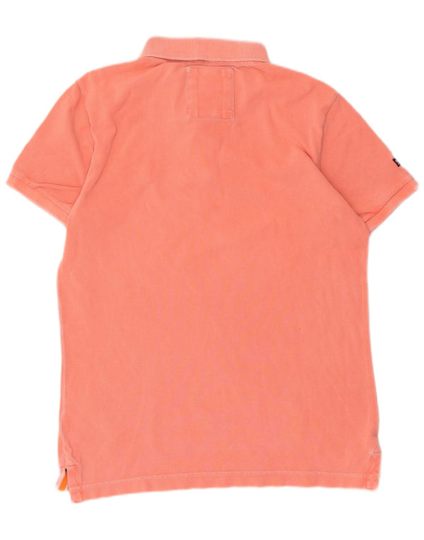 Męska koszulka polo Superdry, duża, różowa, bawełniana