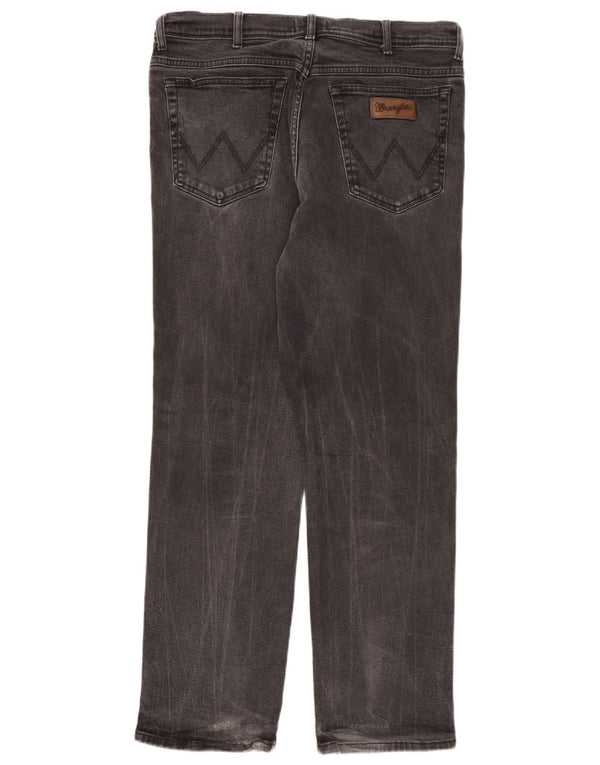Męskie jeansy Wrangler Texas Stretch Straight W38 L32 Szara bawełna