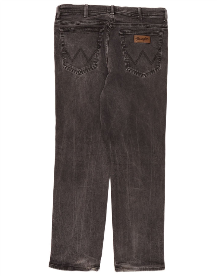 Męskie jeansy Wrangler Texas Stretch Straight W38 L32 Szara bawełna
