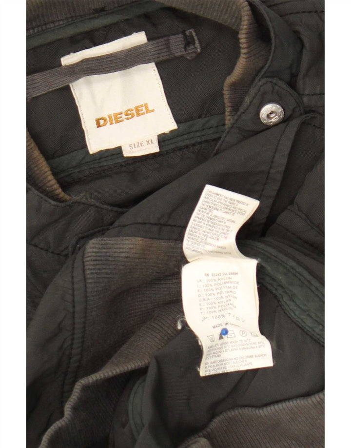 Damska kurtka wojskowa Diesel UK 18 XL z czarnego nylonu