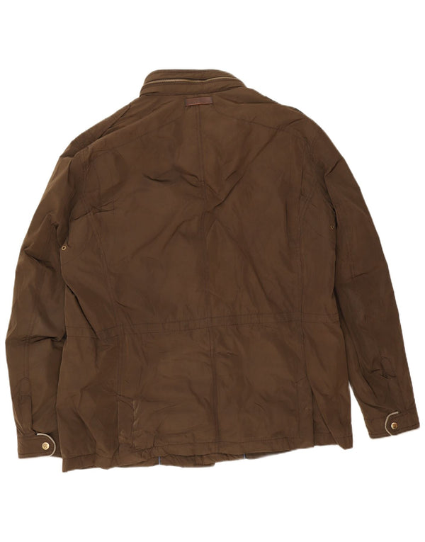 Massimo Dutti Męski wojskowy płaszcz wiatrówka z kapturem UK 44 2XL brązowy