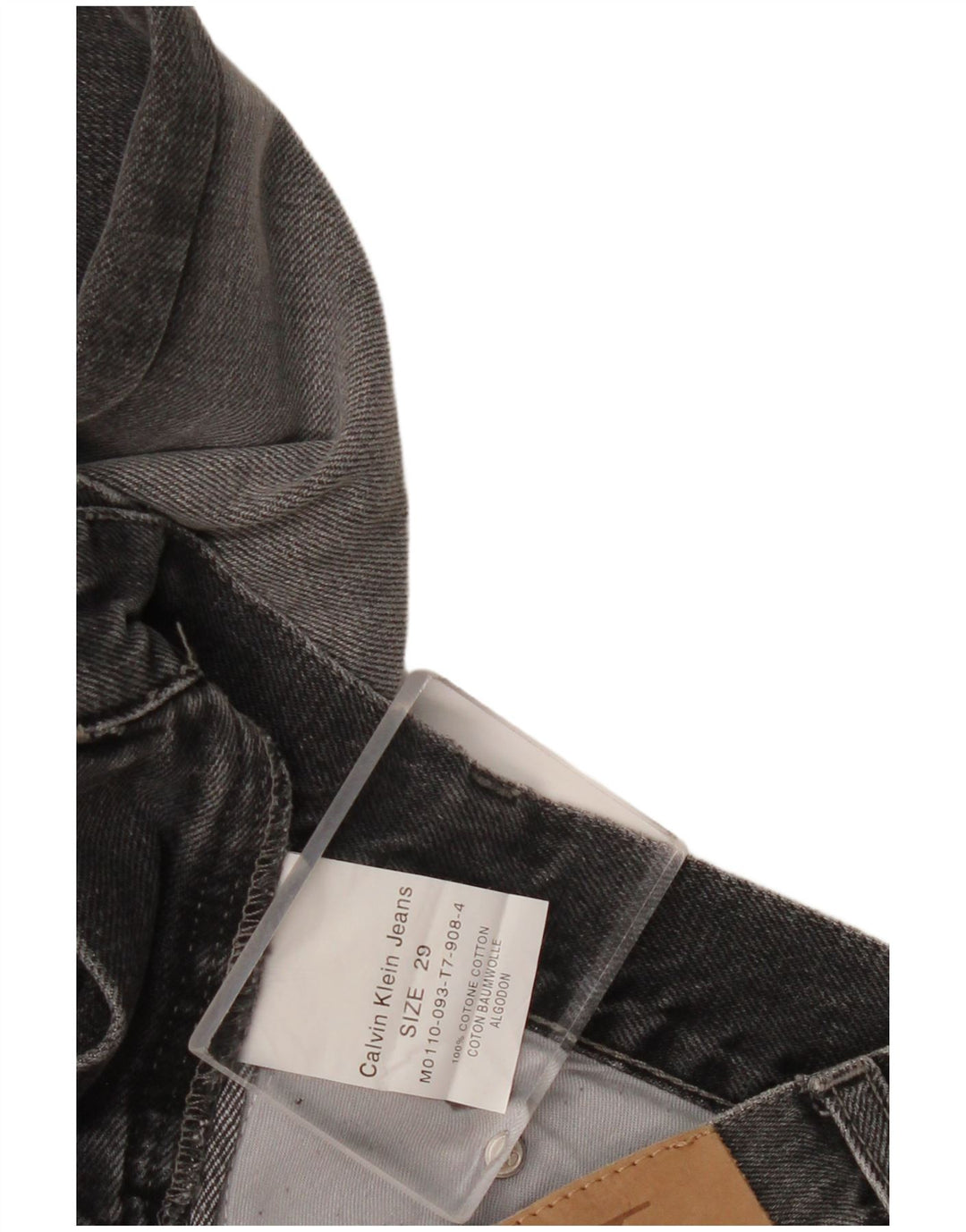Męskie dżinsy Calvin Klein W29 L33 Szara bawełna