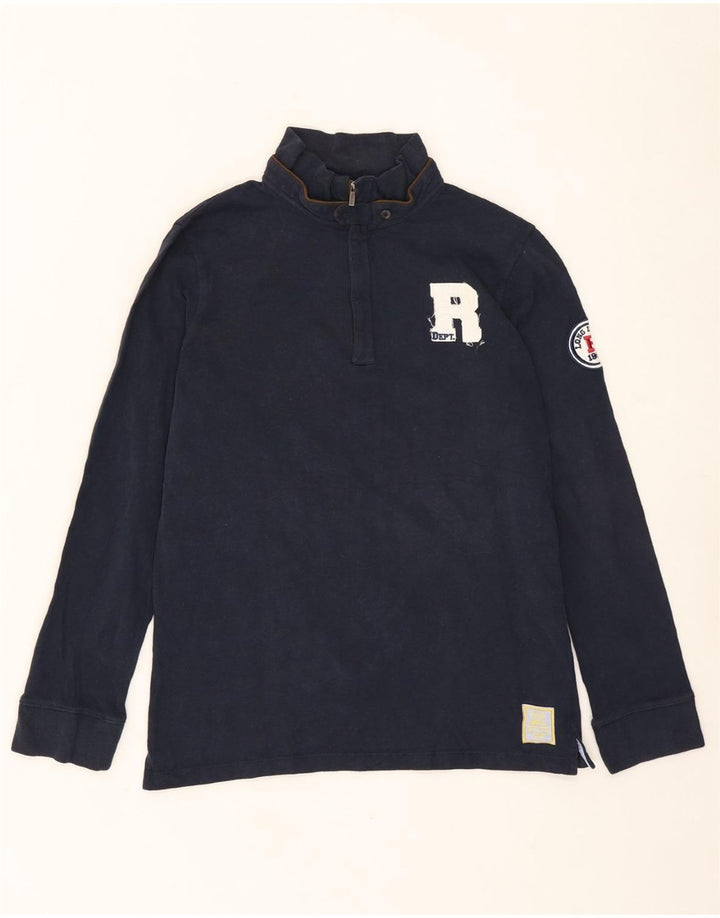 MASSIMO DUTTI Boys Graphic Pullover Tracksuit Top 15-16 Years Navy Blue Vintage Massimo Dutti and Second-Hand Massimo Dutti from Messina Hembry 