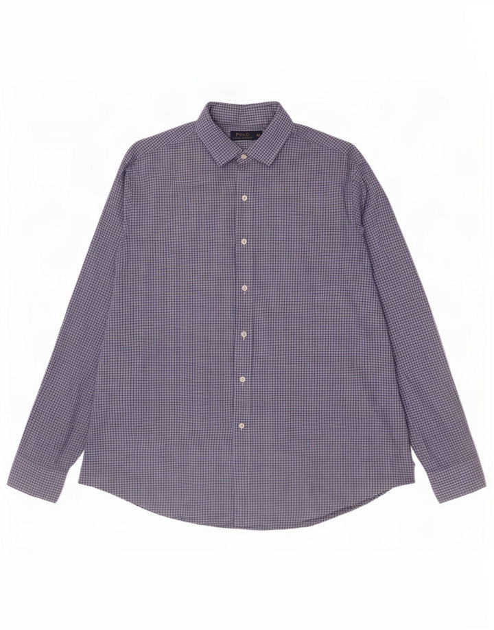 Koszula męska Polo Ralph Lauren 2XL, bawełniana niebieska kratka