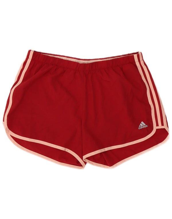 Damskie spodenki sportowe ADIDAS Climalite UK 14, duże, czerwone, poliestrowe