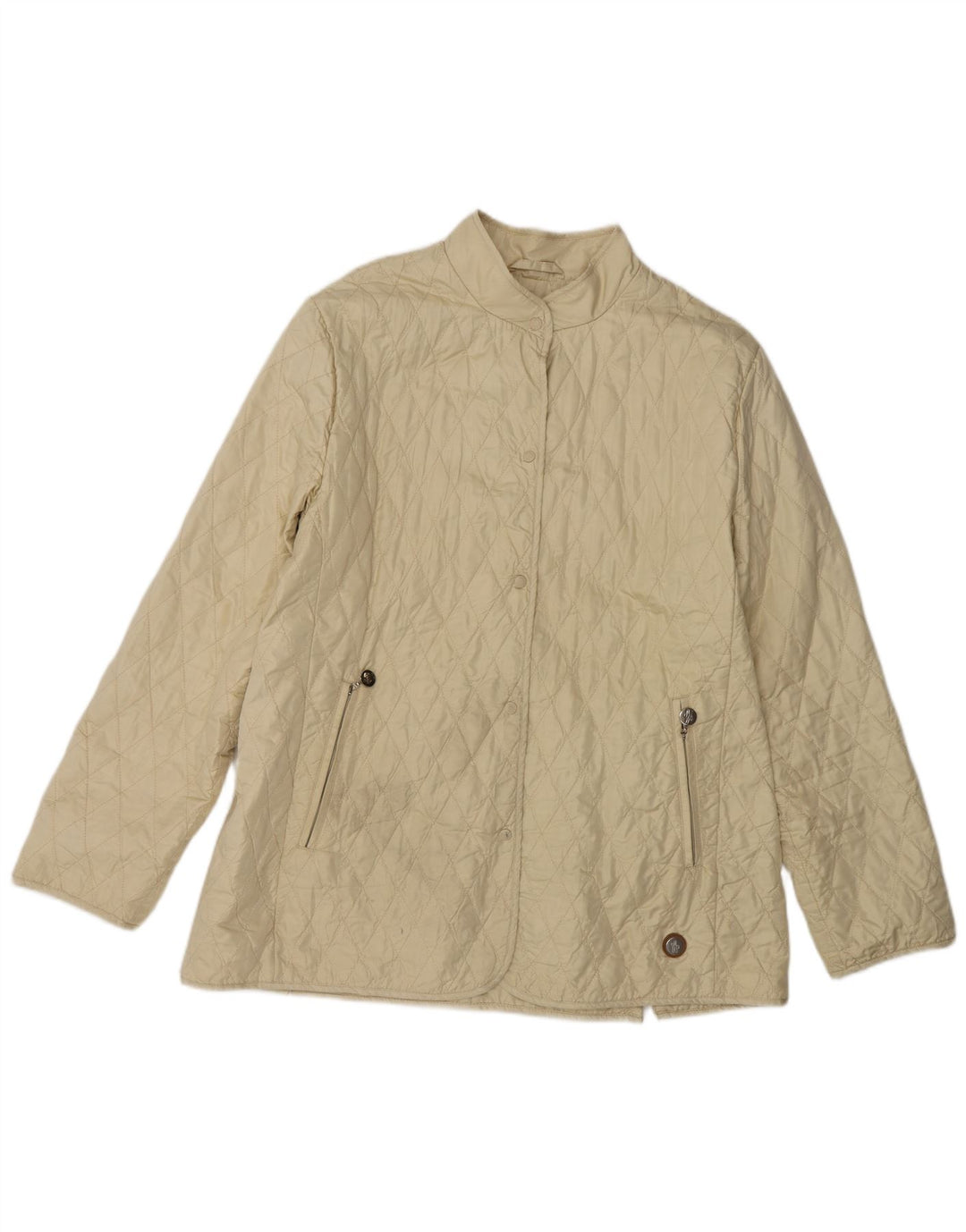 Damska pikowana kurtka Moncler rozmiar 4 XL, beżowa