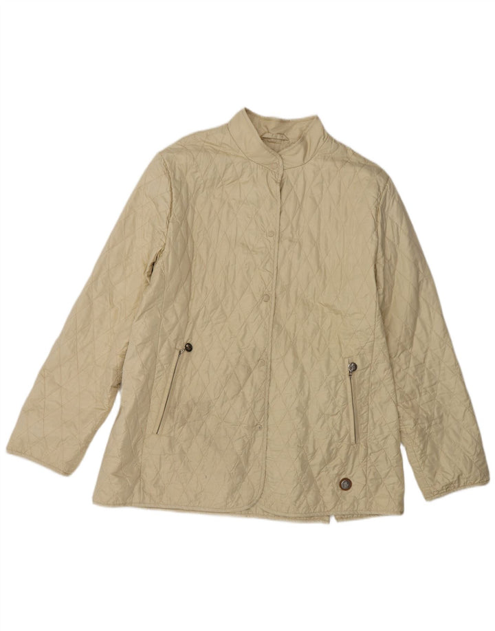 Damska pikowana kurtka Moncler rozmiar 4 XL, beżowa