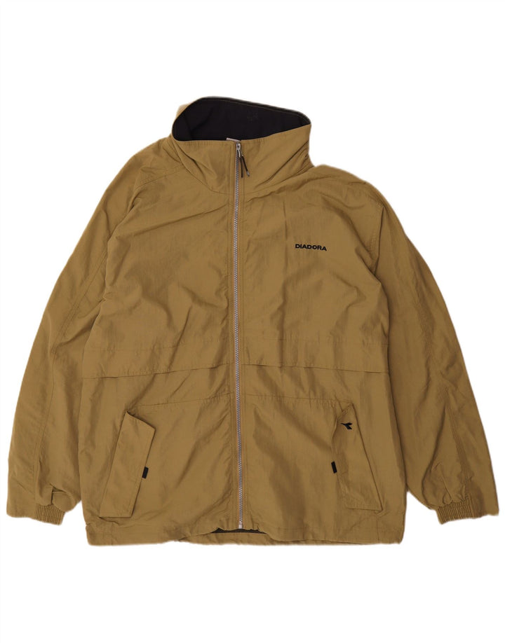 Męska kurtka przeciwdeszczowa Diadora UK 38, średni khaki, poliamid
