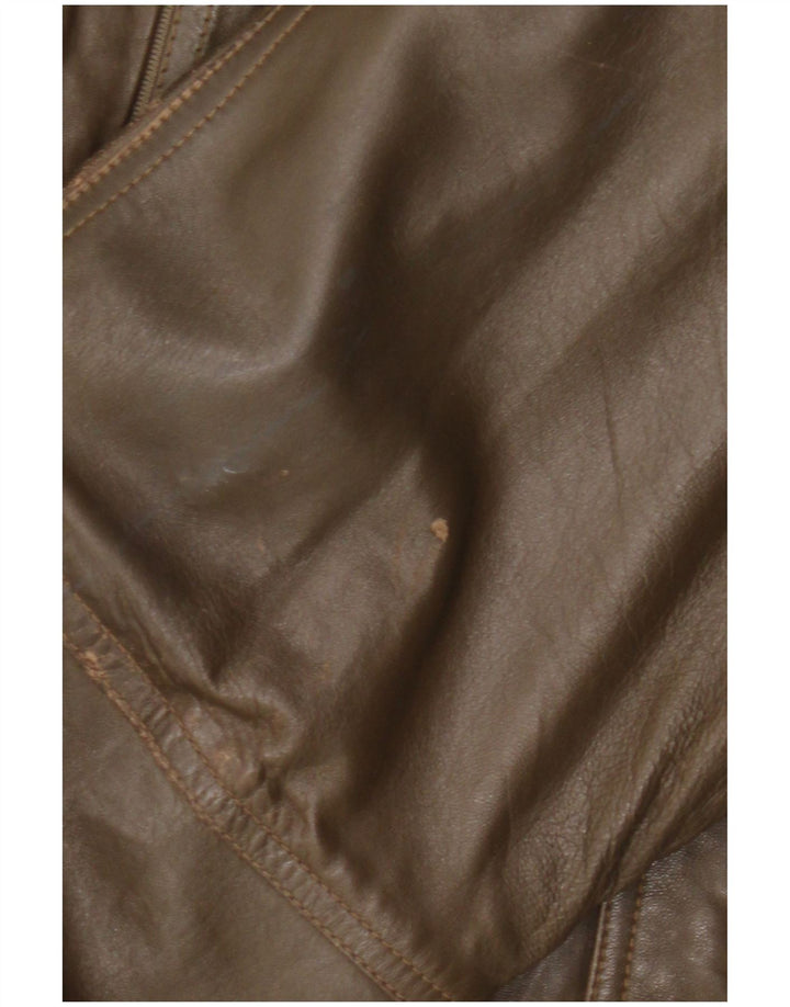 Męska kurtka skórzana w stylu vintage IT 52 XL Khaki