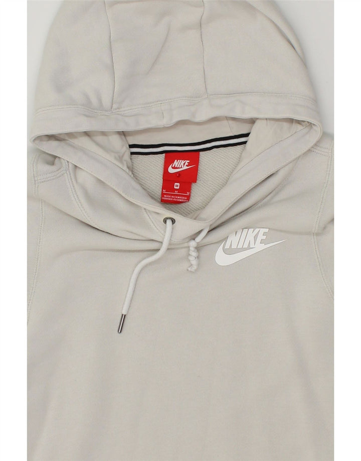 NIKE Womens Oversized Hoodie Jumper UK 14 Medium Grey Vintage Nike and Second-Hand Nike from Messina Hembry 