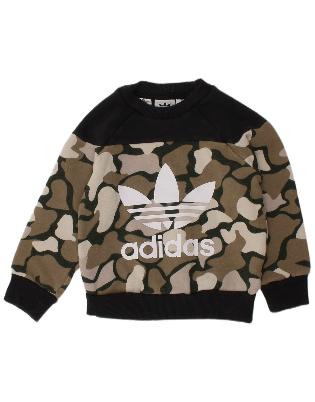 Bluza chłopięca ADIDAS z grafiką, 18-24 miesięcy, khaki, kamuflaż