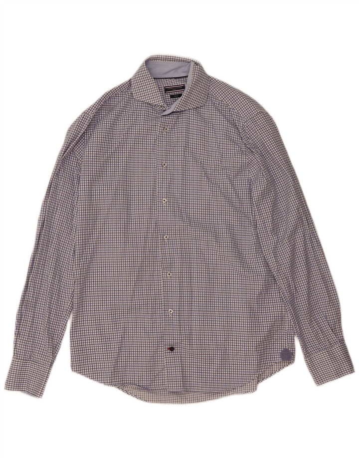 Męska dopasowana koszula Tommy Hilfiger rozmiar 41/16, duża niebieska kratka