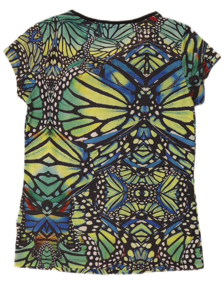 Damska koszulka graficzna Adidas Top UK 12 Średni zielony poliester