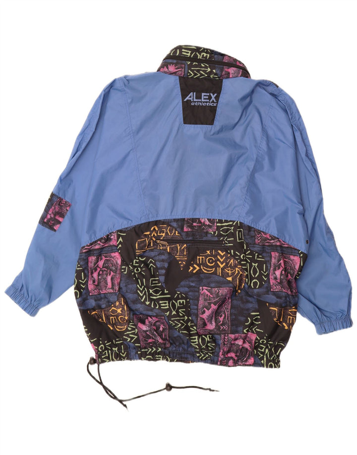 Męska kurtka Anorak ALEX ATHLETICS UK 40, duża, niebieska, geometryczna poliamid