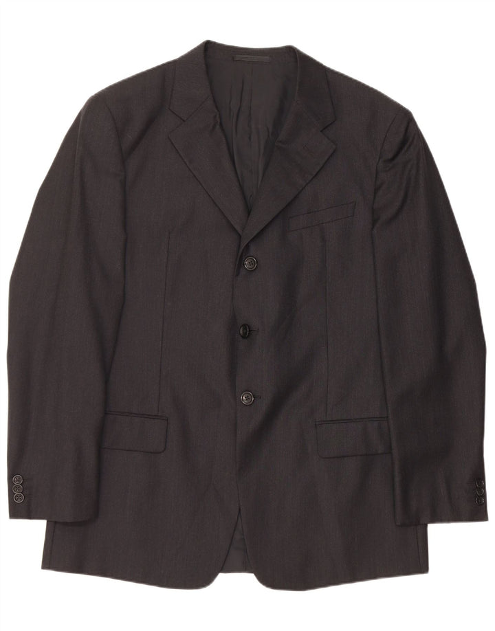 ARMANI COLLEZIONI Męska marynarka zapinana na 3 guziki IT 52 XL Czarna wełniana