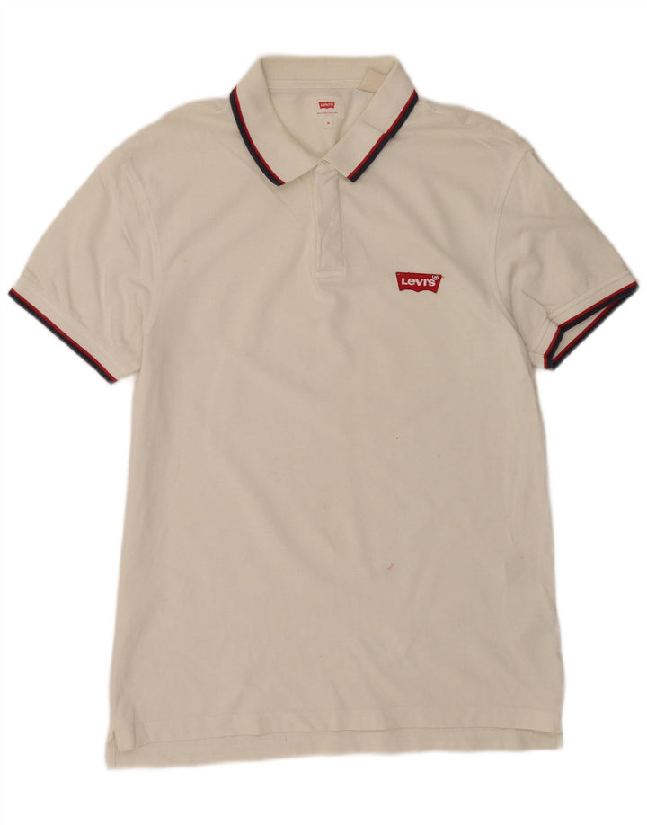 Męska koszulka polo Levi's, bawełniana w średnie białe paski