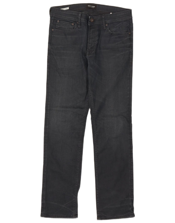 Męskie jeansy Jack & Jones Clark Slim W32 L29 Granatowa bawełna
