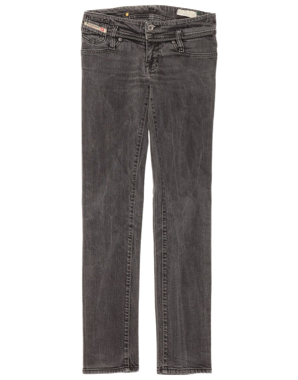 Damskie jeansy skinny Diesel z niską talią W25 L32, szara bawełna