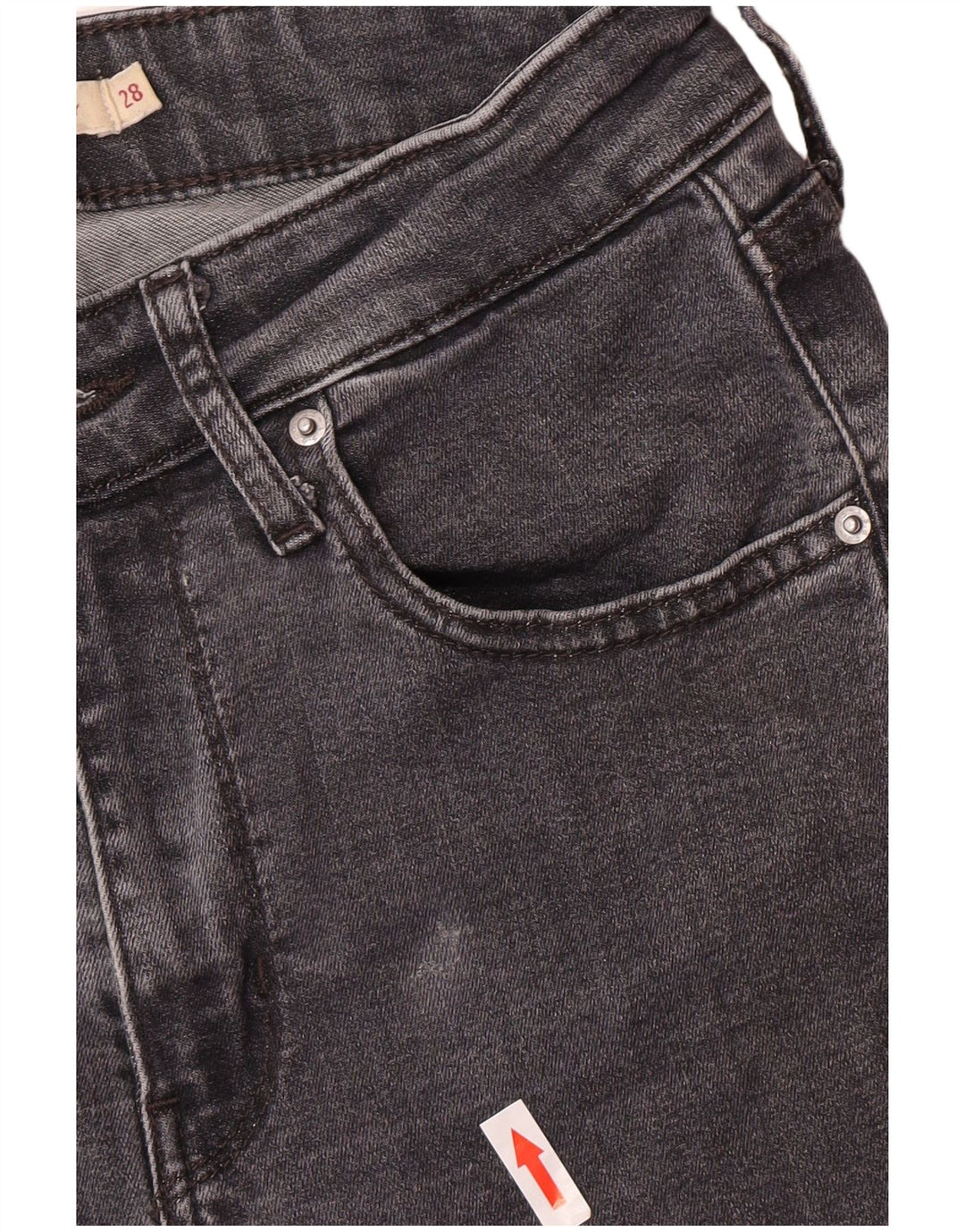 Damskie jeansy Levi's 721 Skinny W28 L28 Szary Lyocell