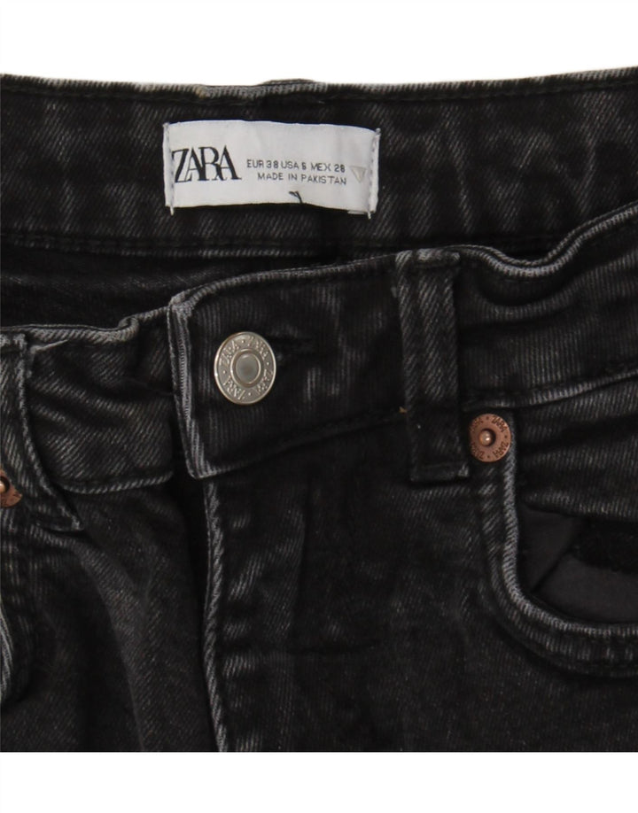 Krótkie jeansy damskie Zara EU 38 Small W28 L24 Czarne