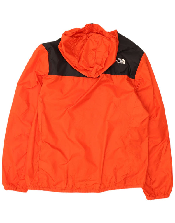 Męska kurtka przeciwdeszczowa z kapturem The North Face UK 40, duży pomarańczowy blok kolorów