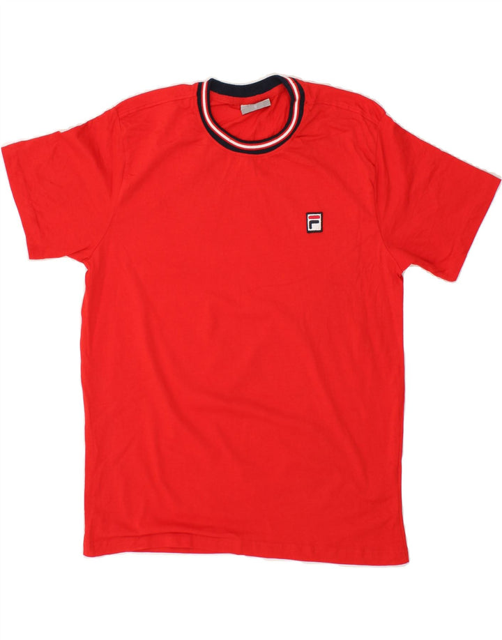 FILA Mens T-Shirt Top Small Red Cotton Vintage Fila and Second-Hand Fila from Messina Hembry 