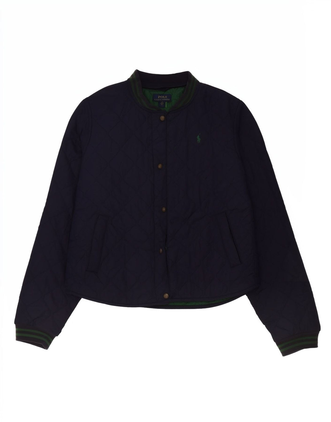 Polo Ralph Lauren Chłopięca pikowana kurtka 15-16 lat XL, granatowa, poliester