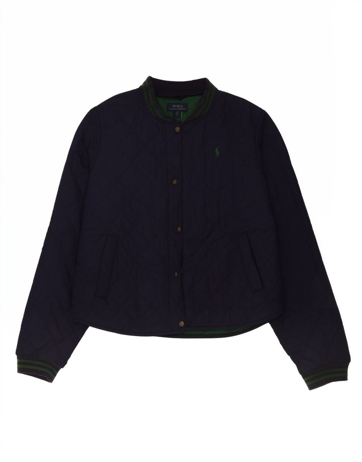Polo Ralph Lauren Chłopięca pikowana kurtka 15-16 lat XL, granatowa, poliester