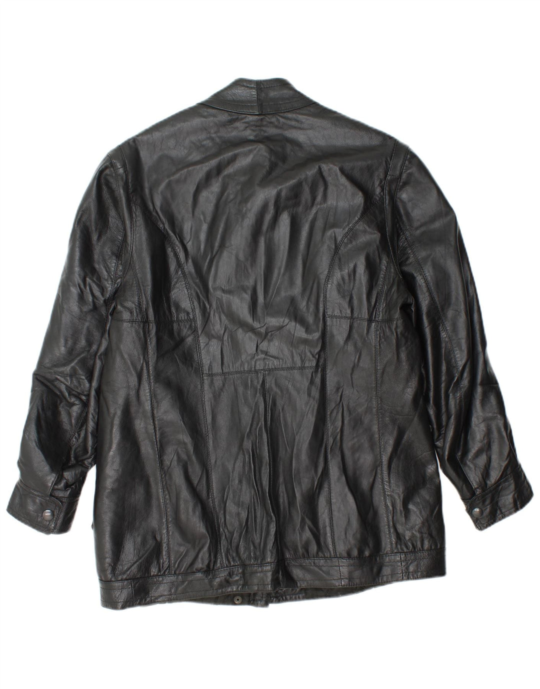 Vintage damska kurtka skórzana UK 14, średnia czarna