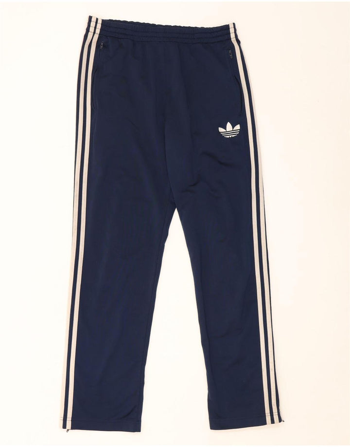 Męskie spodnie dresowe Adidas, małe, granatowe, poliestrowe