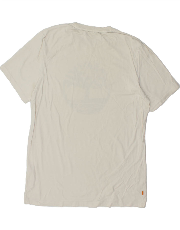 Męski T-shirt z grafiką TIMBERLAND, duży, biały