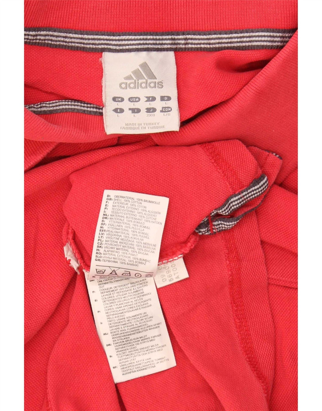 Męska koszulka polo Adidas, duża, czerwona, bawełniana