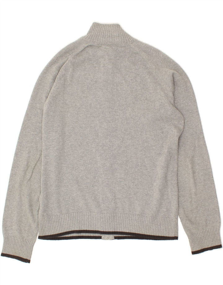 TIMBERLAND Mens Cardigan Sweater Medium Grey Cotton Vintage Timberland and Second-Hand Timberland from Messina Hembry 