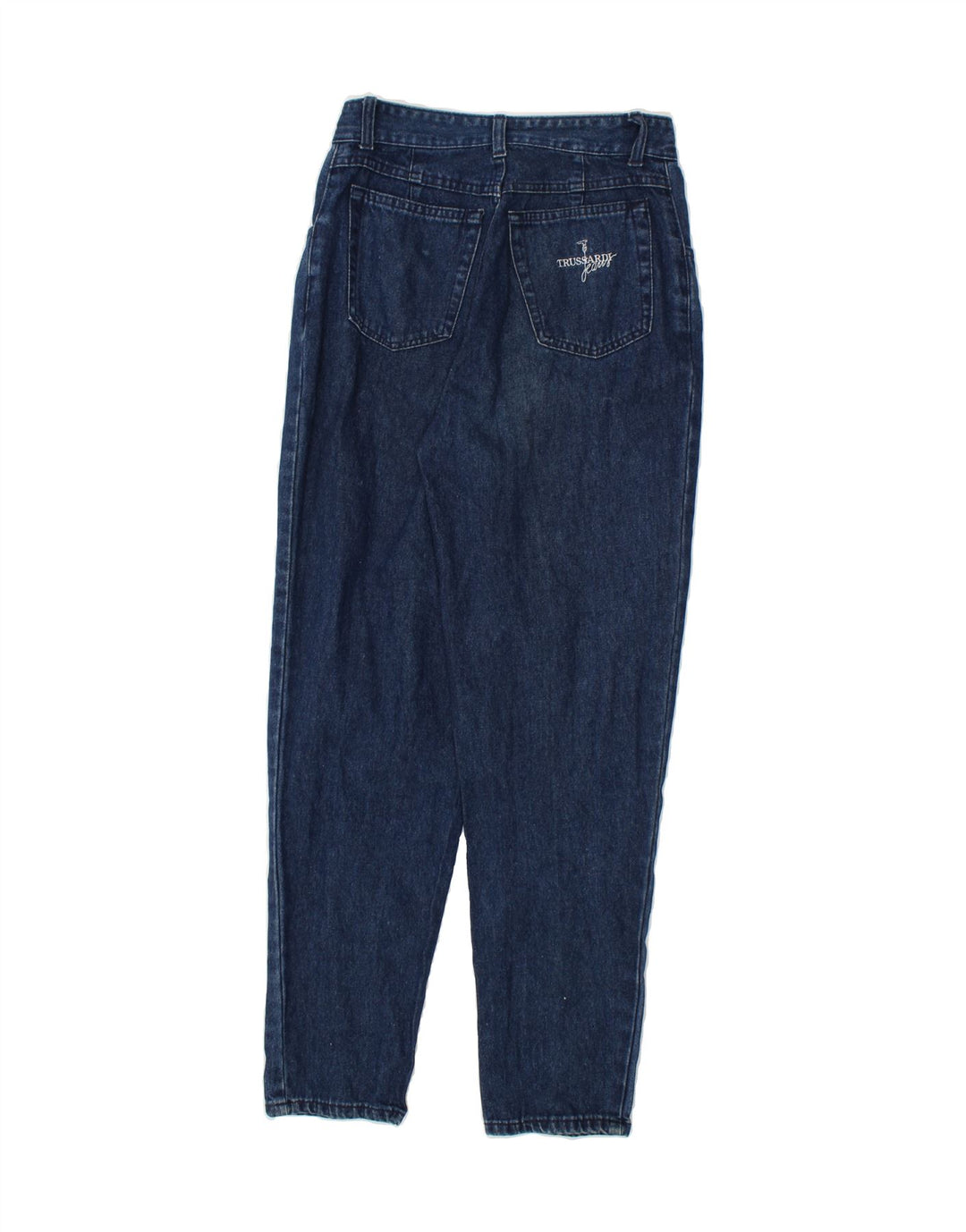 TRUSSARDI Womens Tapered Jeans W26 L29 Blue Vintage Trussardi and Second-Hand Trussardi from Messina Hembry 