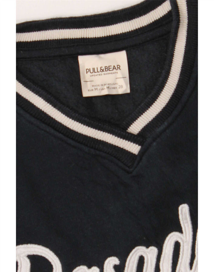 Męski sweter Pull & Bear Pasadena, średni granatowy, blok kolorów