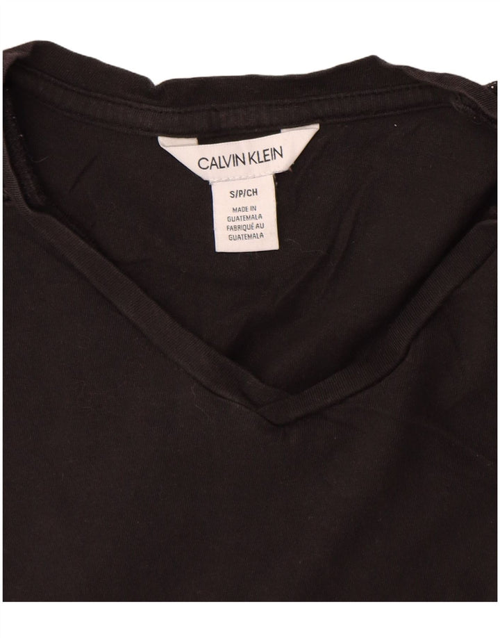 Męski T-shirt z grafiką CALVIN KLEIN, mały, czarny, bawełniany
