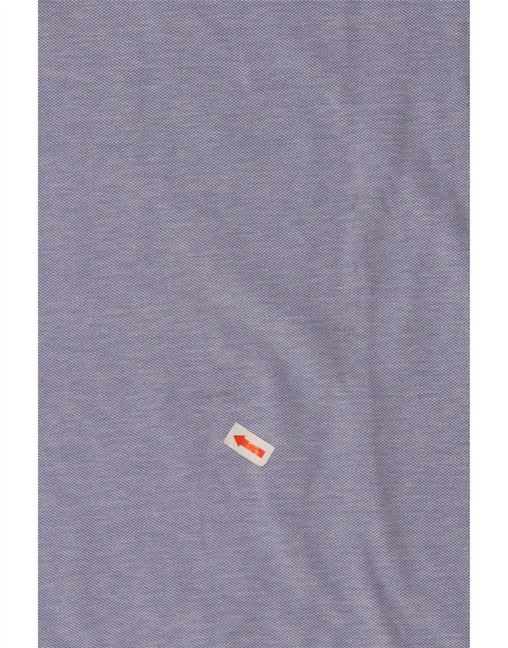 Męska koszulka polo Massimo Dutti o swobodnym kroju, duża, niebieska, bawełniana