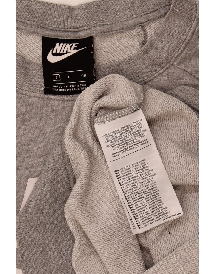Damska bluza dresowa Nike Oversized Graphic UK 10 Small Grey Flecked
